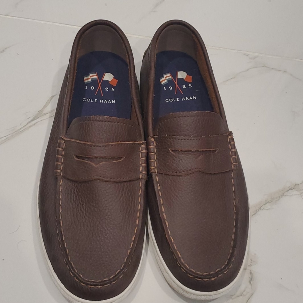Cole Haan brown leather loafers